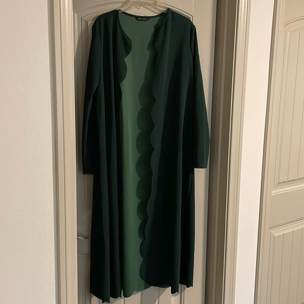Green Scalloped SHEIN Cardigan size XL (runs a little small)